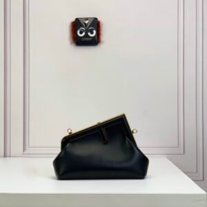 Fendi First Small-Black nappa leather bag