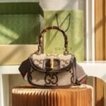 Gucci Bamboo 1947 Jumbo GG Small Top Handle Bag #675797