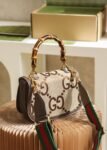 Gucci Bamboo 1947 Jumbo GG Small Top Handle Bag #675797