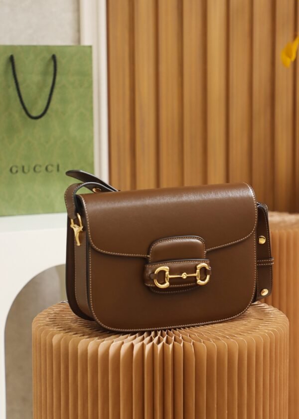 Gucci Horsebit 1955 Shoulder Bag-Brown #602204