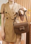 Gucci Horsebit 1955 Shoulder Bag-Brown #602204