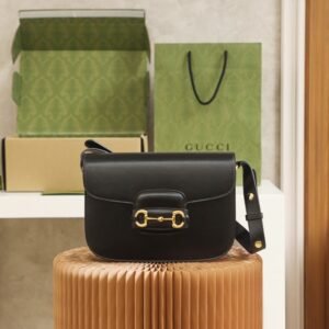 Gucci Horsebit 1955 Shoulder Bag-Black #602204