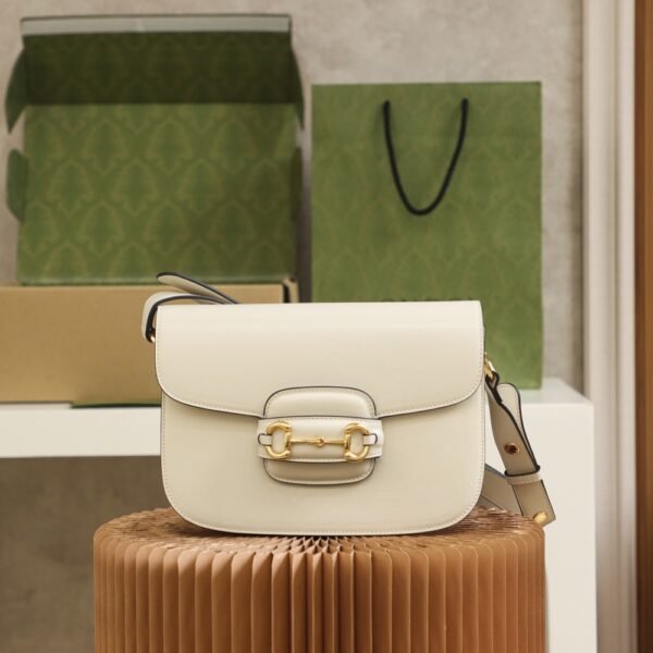 Gucci Horsebit 1955 Shoulder Bag-White #602204