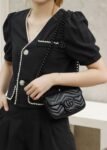 GG Marmont Leather Belt Bag-Black #699757