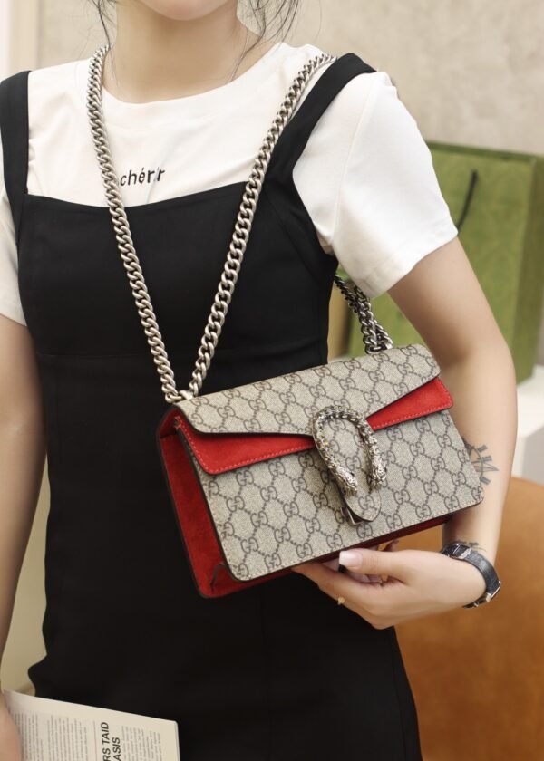 Dionysus GG Small Rectangular Bag-Red #499623