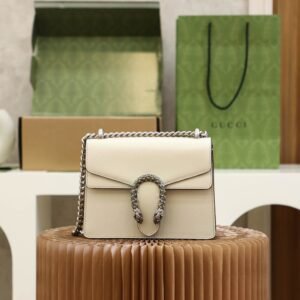 Dionysus Leather Mini Bag-White #421970