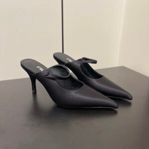 Silk High-Heeled Mules