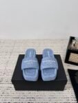 Trompe-l'oeil Denim Goatskin Float Slide