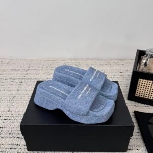 Trompe-l'oeil Denim Goatskin Float Slide