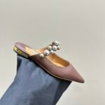 Flat Mules With Pearl