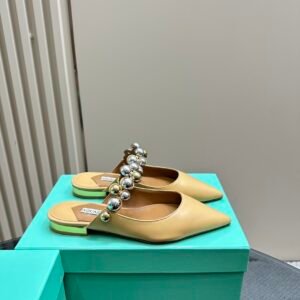 Flat Mules With Pearl