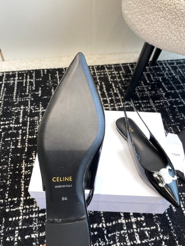 CELINE ALMA TRIOMPHE FLAT SLINGBACK IN GROS-GRAIN