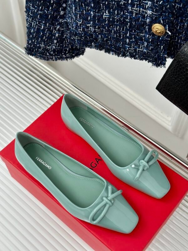 Ferragamo - Ballet Flat with Asymmetric Bow