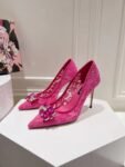 Dolce&Gabbana - LACE RAINBOW PUMPS WITH BROOCH DETAILING