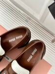 Miu Miu - Brushed Leather Loafers