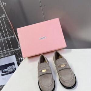 Miu Miu - Faded Suede Loafers