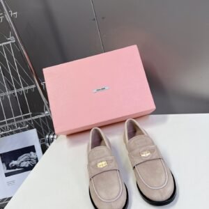 Miu Miu - Faded Suede Loafers