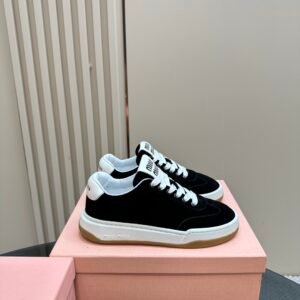 Miu Miu - Bleached Leather Sneakers