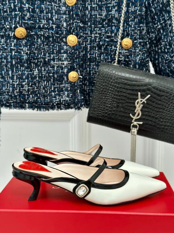 Roger Vivier - Mary Jane Virgule Mules in Patent Leather