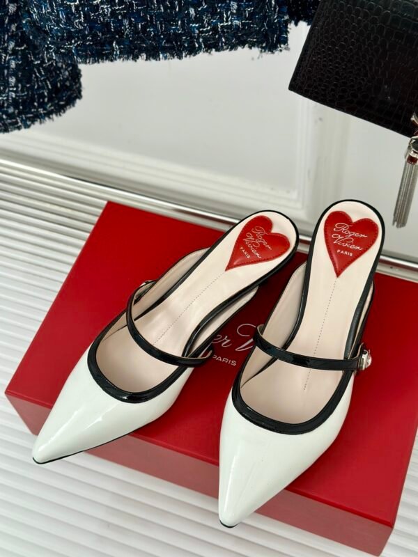 Roger Vivier - Mary Jane Virgule Mules in Patent Leather