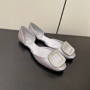 Roger Vivier - Chips Crystal Strass Buckle D'Orsay Flats