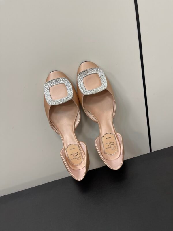 Roger Vivier - Chips Crystal Strass Buckle D'Orsay Flats