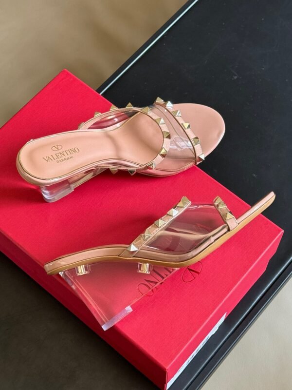 Valentino - 80mm Rockstud Patent Leather Mules