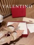 Valentino - Vlogo Signature Calfskin High Heel Shoes With Poster