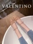 Valentino - Vlogo Signature Calfskin High Heel Shoes With Poster