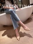 Valentino - Vlogo Signature Calfskin High Heel Shoes With Poster