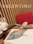 Valentino - Vlogo Signature Calfskin High Heel Shoes With Poster