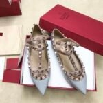 Valentino - Rockstud Leather Ballerina Shoes